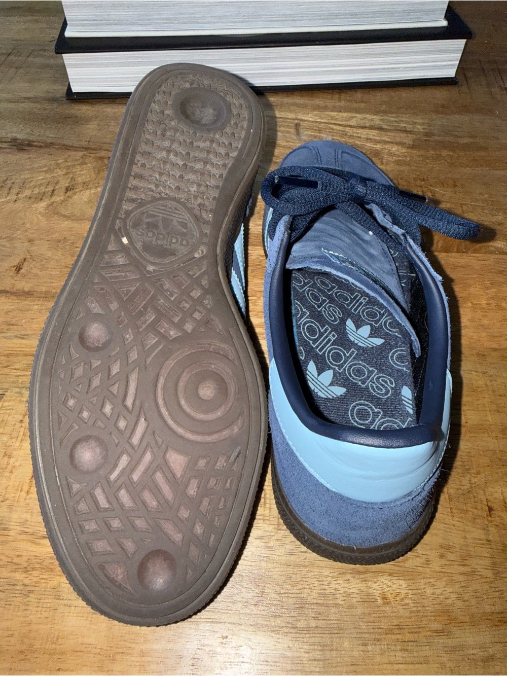 adidas Handball Spezial Shoes — Navy with Light Blue Womens 9.5 - Picture 11 of 13
